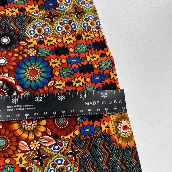 Connected Apparel Dark Romantic Floral Short Sleeve Dress Size 14P Western Boho - Picture 4 of 7